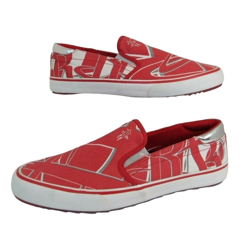 NBA Lab Houston Rockets Slip On Canvas Shoes Sneakers Men's Size 11 - Picture 2 of 9